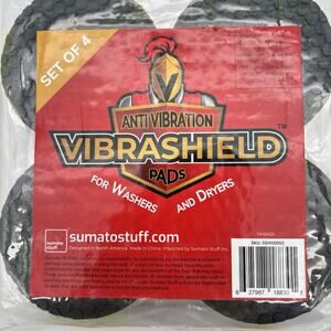 NEW! VIBRASHIELD Anti Vibration Pads Set of 4 For Washers & Dryers New.